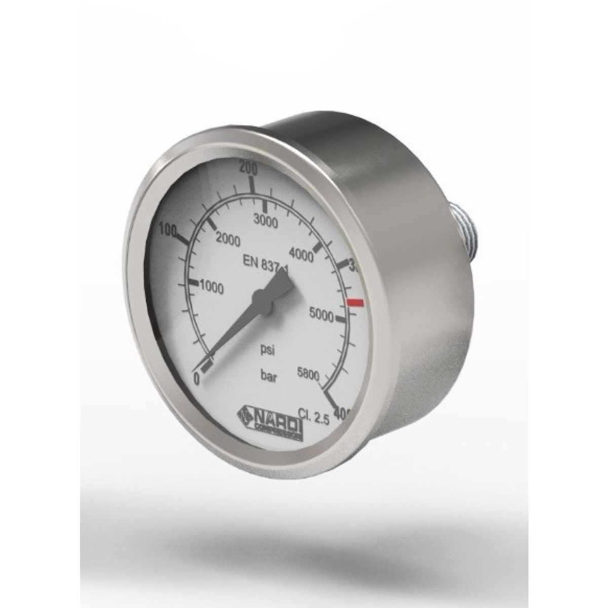 Hochdruck Manometer - 63 mm - 0-400 bar - 1-4 Zoll axial
